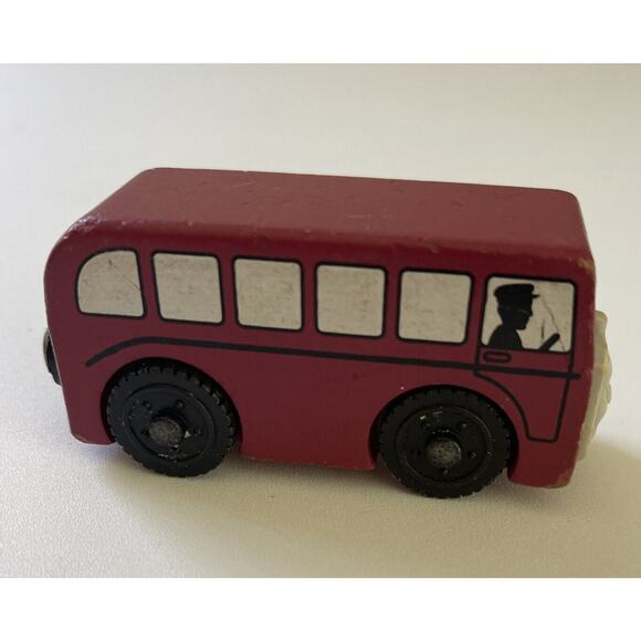 THOMAS THE TRAIN & Friends Wooden Railway BERTIE the BUS- 2003 Guillane - Picture 4 of 5